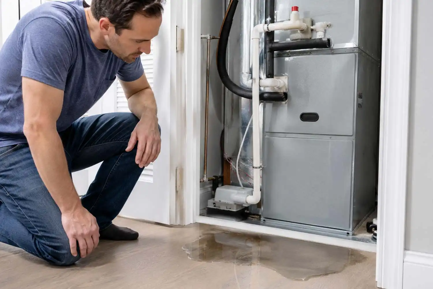 Water pooling around indoor AC unit — AC leaking water repair in Parlin NJ