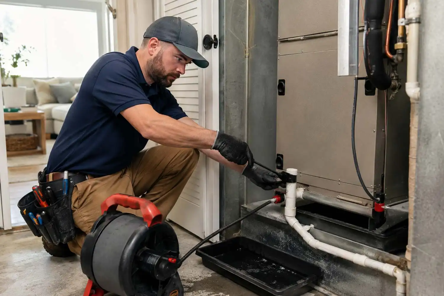 Frozen evaporator coil causing AC water leak — diagnosis and repair in Central NJ
